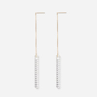 Horizontal Line - Chain Earrings/NANAKO